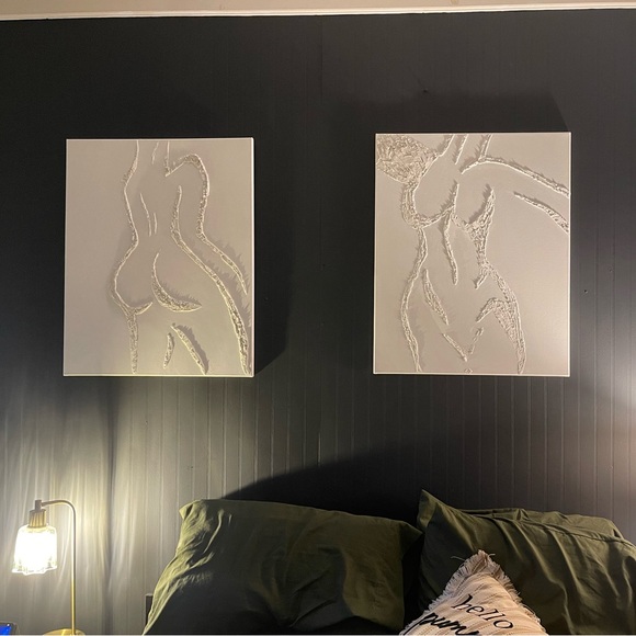 Set of two hand crafted sensual art canvases - Picture 3 of 3